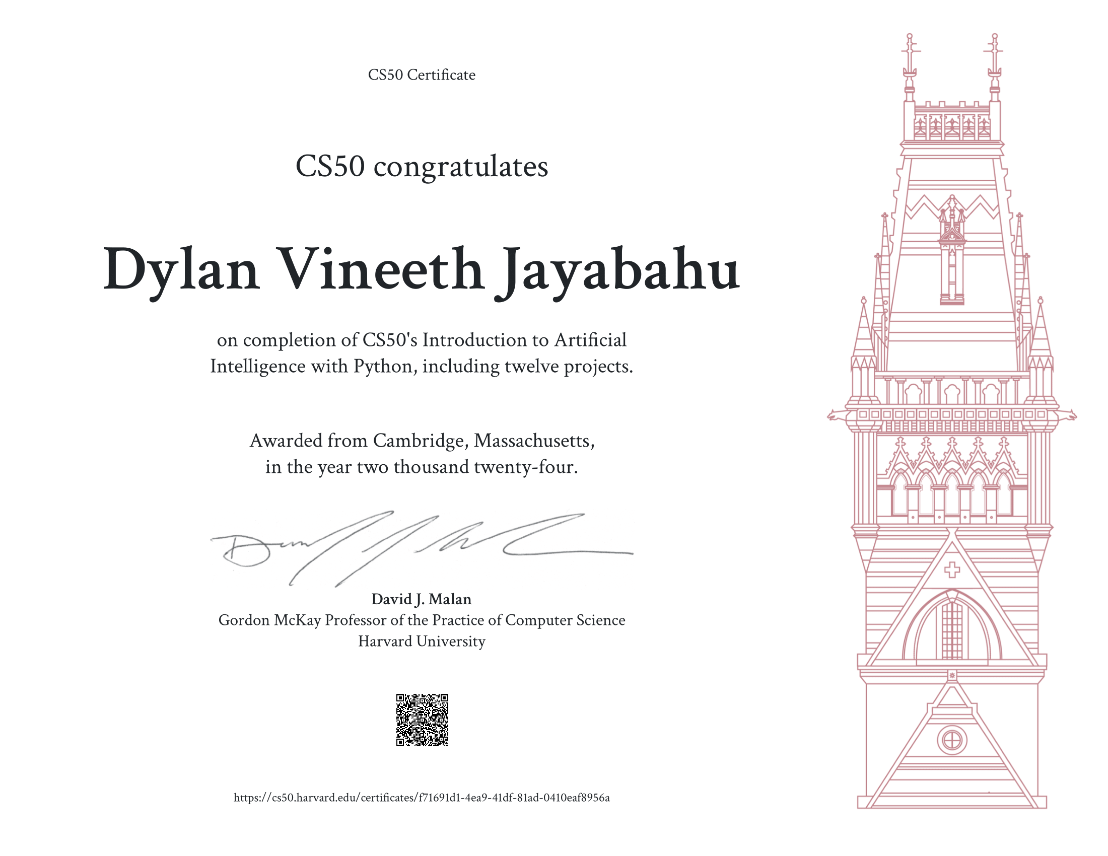 CS50 ai Certificate