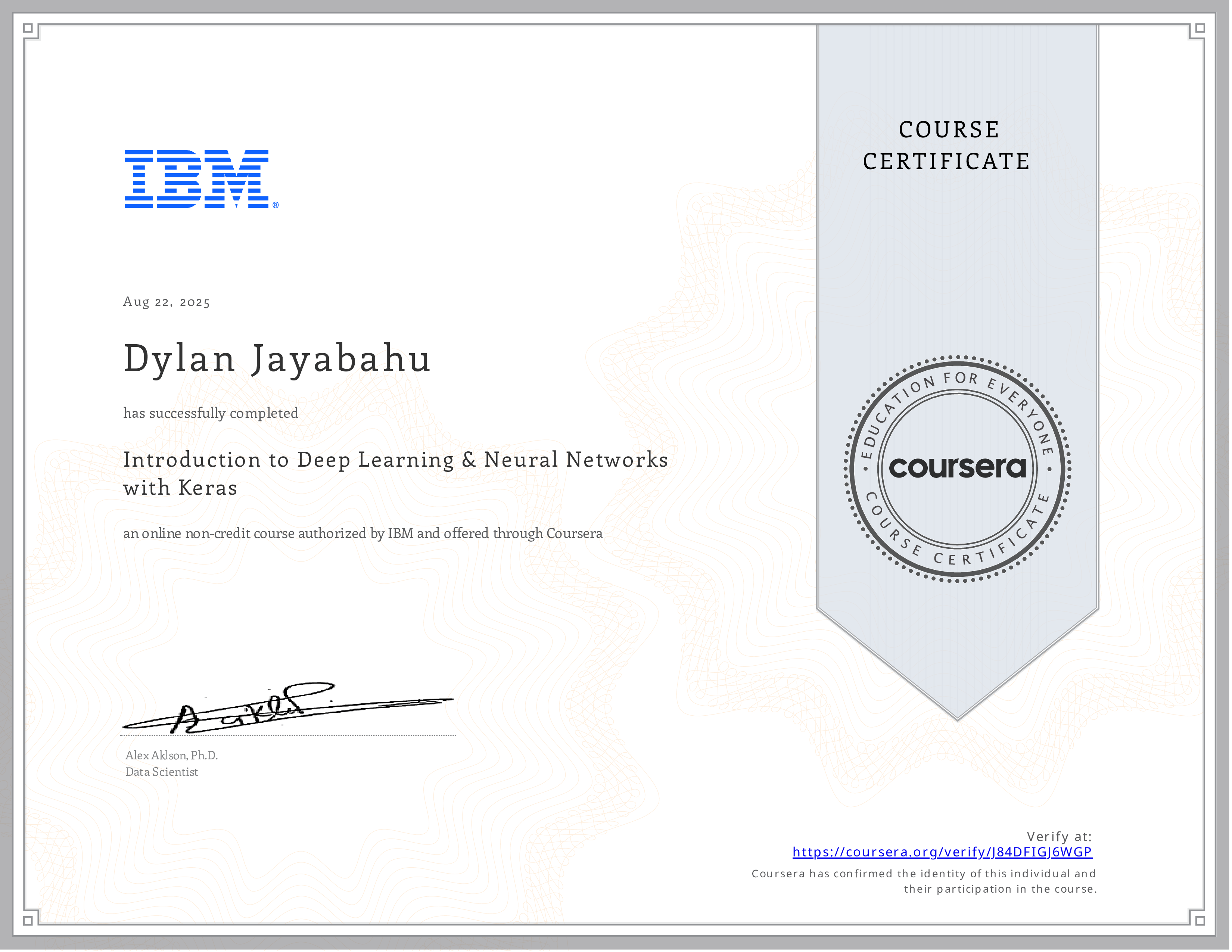 IBM Deep Learning & Neural Networks with Keras